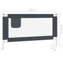 BARIERKA OCHRONNA DO ŁÓŻKA OSŁONA BRAMKA -BED RAIL 140X25CM CIEMNOSZARA