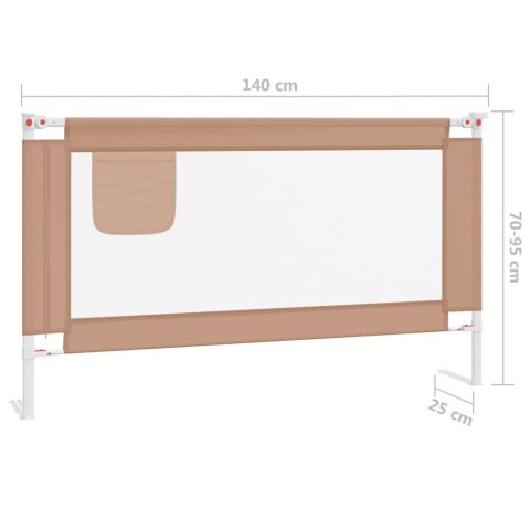 BARIERKA OCHRONNA DO ŁÓŻKA OSŁONA BRAMKA BED RAIL 140X25CM TAUPE