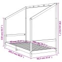 RAMA ŁÓŻKA DLA DZIECI BIAŁA 90X200CM DREWNO SOSNOWE