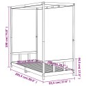 RAMA ŁÓŻKA DLA DZIECI BIAŁA 90X200CM DREWNO SOSNOWE