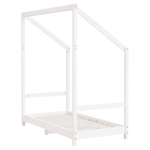 RAMA ŁÓŻKA DZIECIĘCEGO BIAŁA 70X140CM DREWNO SOSNOWE