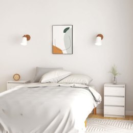 SZAFKI NOCNE 2 SZT BIAŁE 40X29,5X64CM DREWNO SOSNOWE