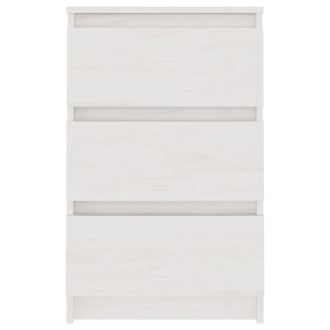 SZAFKI NOCNE 2 SZT BIAŁE 40X29,5X64CM DREWNO SOSNOWE