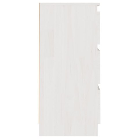 SZAFKI NOCNE 2 SZT BIAŁE 40X29,5X64CM DREWNO SOSNOWE