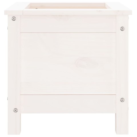 DONICA OGRODOWA BIAŁA 40X40X39CM DREWNO SOSNOWE