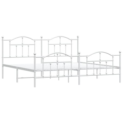 METALOWA RAMA ŁÓŻKA BIAŁA 200X200CM