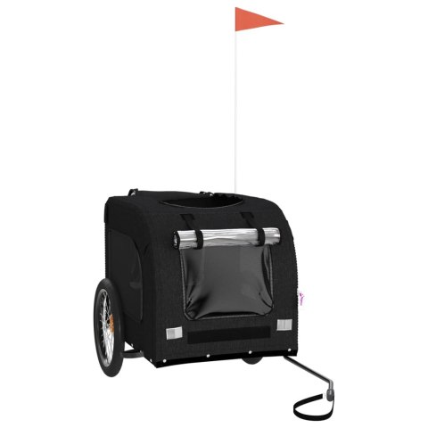 PRZYCZEPKA ROWEROWA DLA ZWIERZĄT PSA KOTA CZARNA OXFORD ŻELAZO