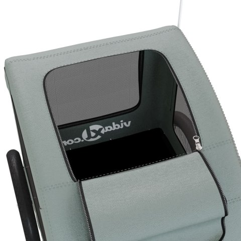 PRZYCZEPKA ROWEROWA DLA ZWIERZĄT PSA KOTA SZARA OXFORD ŻELAZO