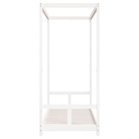 RAMA ŁÓŻKA DLA DZIECI BIAŁA 80X200CM DREWNO SOSNOWE