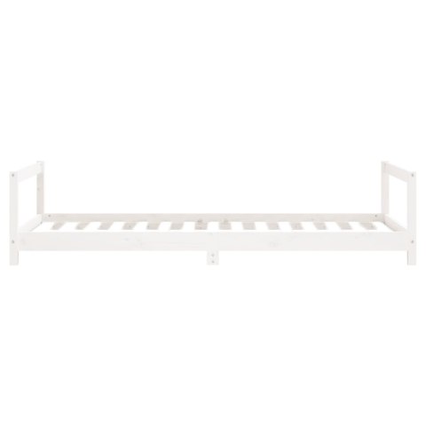 RAMA ŁÓŻKA DLA DZIECI BIAŁA 90X190CM DREWNO SOSNOWE