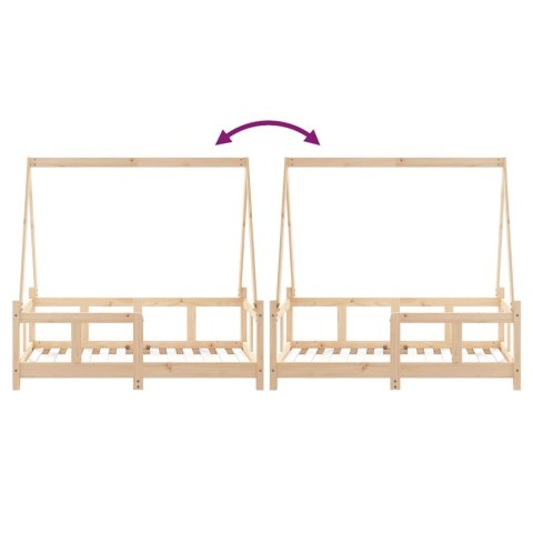 RAMA ŁÓŻKA DZIECIĘCEGO 70X140CM DREWNO SOSNOWE