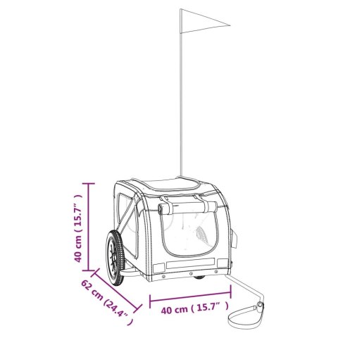 PRZYCZEPKA ROWEROWA DLA ZWIERZĄT PSA KOTA OXFORD ŻELAZO