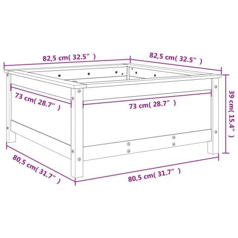 DONICA OGRODOWA 825X825X39CM DREWNO DAGLEZJOWE