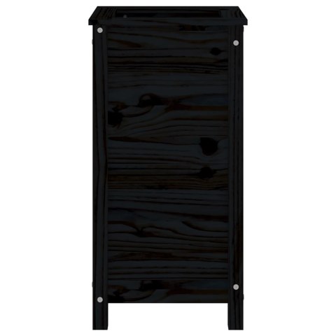 DONICA OGRODOWA CZARNA 40X40X78CM DREWNO SOSNOWE