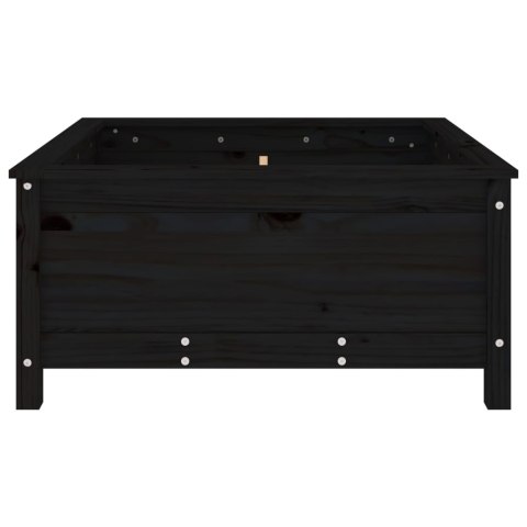 DONICA OGRODOWA CZARNA 82,5X82,5X39CM DREWNO SOSNOWE