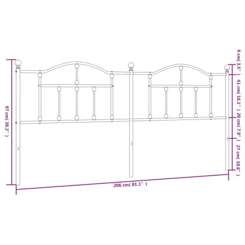 METALOWE WYMIENNE WEZGŁOWIE, BIAŁE, 200 CM