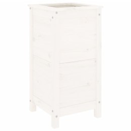 DONICA OGRODOWA BIAŁA 40X40X78CM DREWNO SOSNOWE