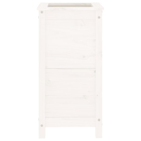 DONICA OGRODOWA BIAŁA 40X40X78CM DREWNO SOSNOWE