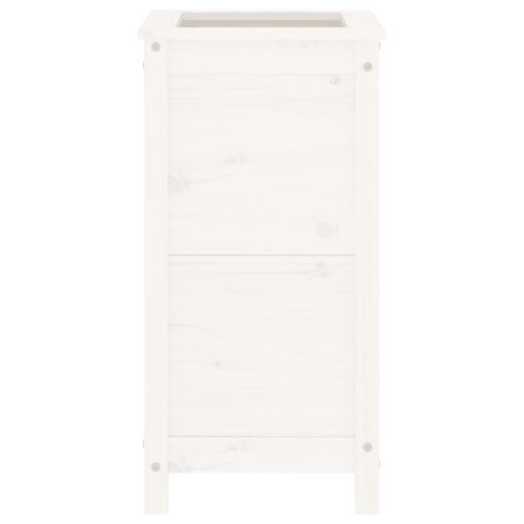 DONICA OGRODOWA BIAŁA 40X40X78CM DREWNO SOSNOWE