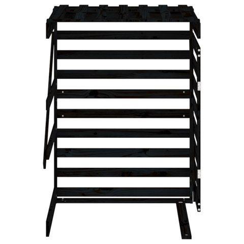 PRZEDŁUŻENIE OBUDOWY KOSZA NA ŚMIECI CZARNE DREWNO SOSNOWE