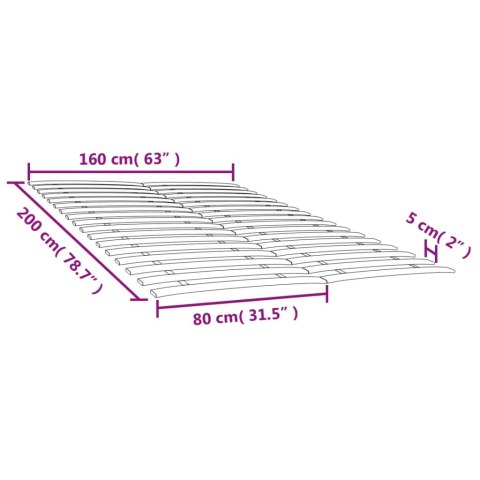 STELAŻ DO ŁÓŻKA 34 LISTWY 2 SZT 80X200CM