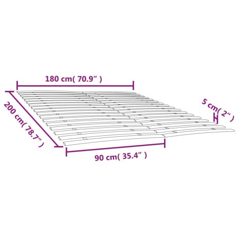 STELAŻ DO ŁÓŻKA 34 LISTWY 2 SZT 90X200CM