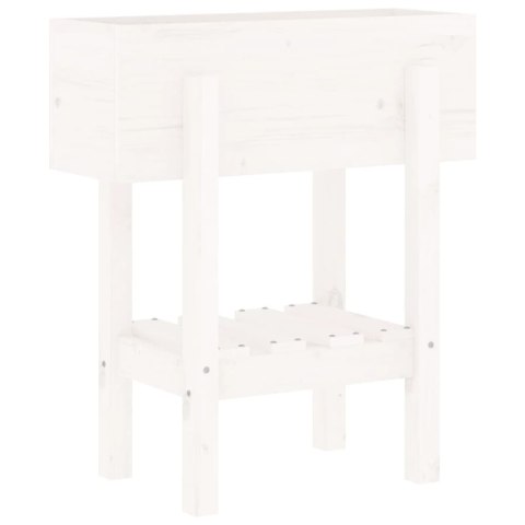 DONICA OGRODOWA BIAŁA 62X30X69CM DREWNO SOSNOWE