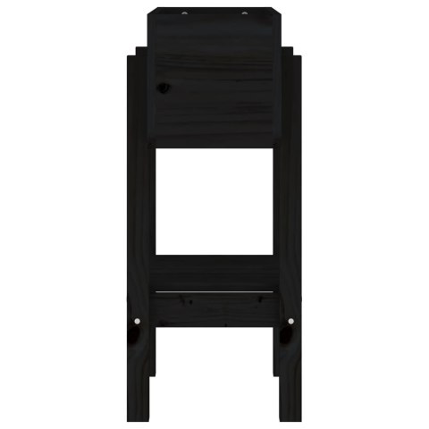 DONICA OGRODOWA CZARNA 62X30X69CM DREWNO SOSNOWE