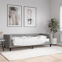 SOFA Z MATERACEM DO SPANIA JASNOSZARA 90X200CM TKANINA