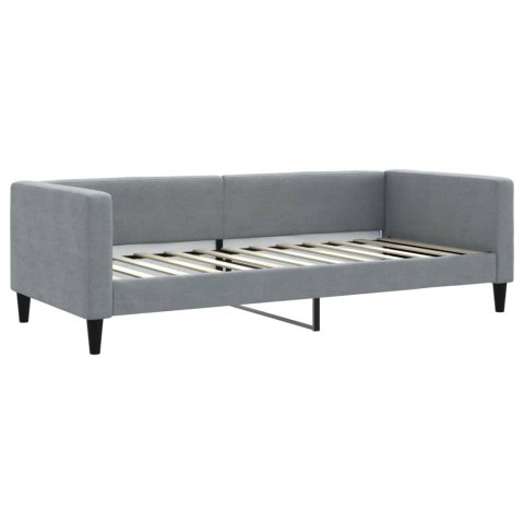 SOFA Z MATERACEM DO SPANIA JASNOSZARA 90X200CM TKANINA