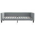 SOFA Z MATERACEM DO SPANIA JASNOSZARA 90X200CM TKANINA