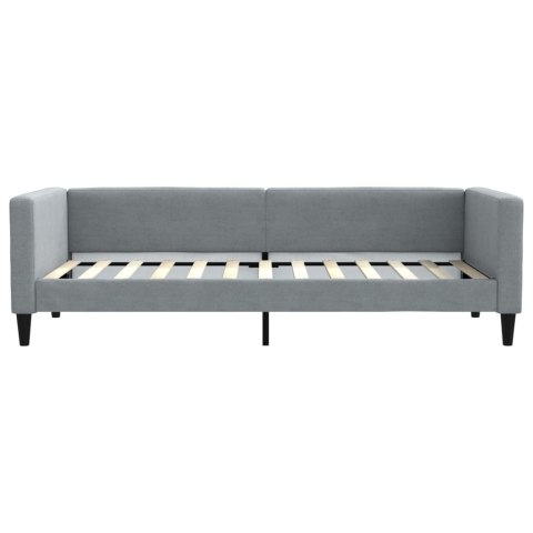 SOFA Z MATERACEM DO SPANIA JASNOSZARA 90X200CM TKANINA