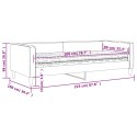 SOFA Z MATERACEM DO SPANIA JASNOSZARA 90X200CM TKANINA