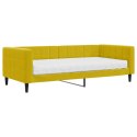 SOFA Z MATERACEM DO SPANIA, ŻÓŁTA, 90X200 CM, AKSAMIT