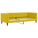 SOFA Z MATERACEM DO SPANIA, ŻÓŁTA, 90X200 CM, AKSAMIT