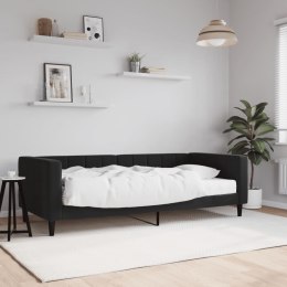 SOFA Z MATERACEM DO SPANIA CZARNA 90X200CM AKSAMIT