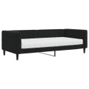 SOFA Z MATERACEM DO SPANIA CZARNA 90X200CM AKSAMIT