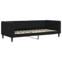 SOFA Z MATERACEM DO SPANIA CZARNA 90X200CM AKSAMIT
