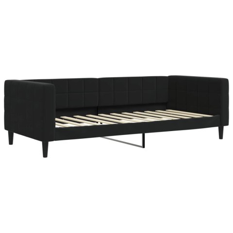 SOFA Z MATERACEM DO SPANIA CZARNA 90X200CM AKSAMIT