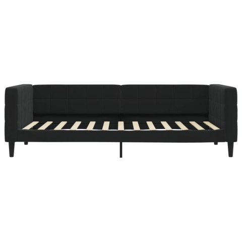 SOFA Z MATERACEM DO SPANIA CZARNA 90X200CM AKSAMIT
