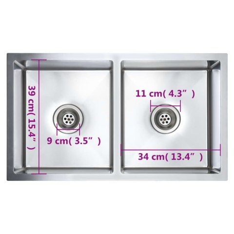 RĘCZNIE ROBIONY ZLEW KUCHENNY STAL NIERDZEWNA