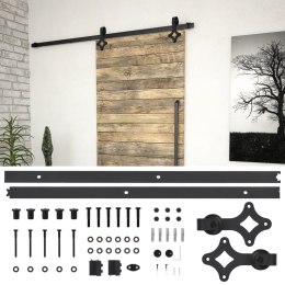 SYSTEM DO MONTAŻU DRZWI PRZESUWNYCH 183CM STAL CZARNY