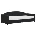 SOFA Z MATERACEM DO SPANIA CZARNA 90X200CM AKSAMIT