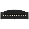 SOFA Z MATERACEM DO SPANIA CZARNA 90X200CM AKSAMIT