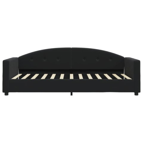 SOFA Z MATERACEM DO SPANIA CZARNA 90X200CM AKSAMIT