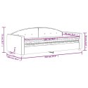 SOFA Z MATERACEM DO SPANIA CZARNA 90X200CM AKSAMIT