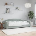 SOFA Z MATERACEM DO SPANIA JASNOSZARA 90X200CM AKSAMIT