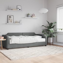 SOFA Z MATERACEM DO SPANIA CIEMNOSZARA 90X200CM TKANINA