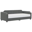 SOFA Z MATERACEM DO SPANIA CIEMNOSZARA 90X200CM TKANINA