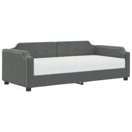 SOFA Z MATERACEM DO SPANIA CIEMNOSZARA 90X200CM TKANINA
